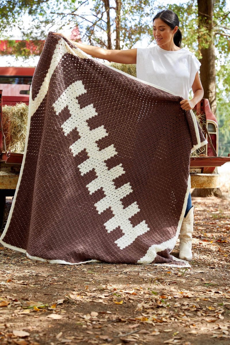 EverydayWorsted FootballLoveAfghan 2