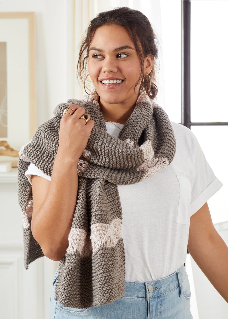 EverydayWorsted LaceStripeWrap 1477